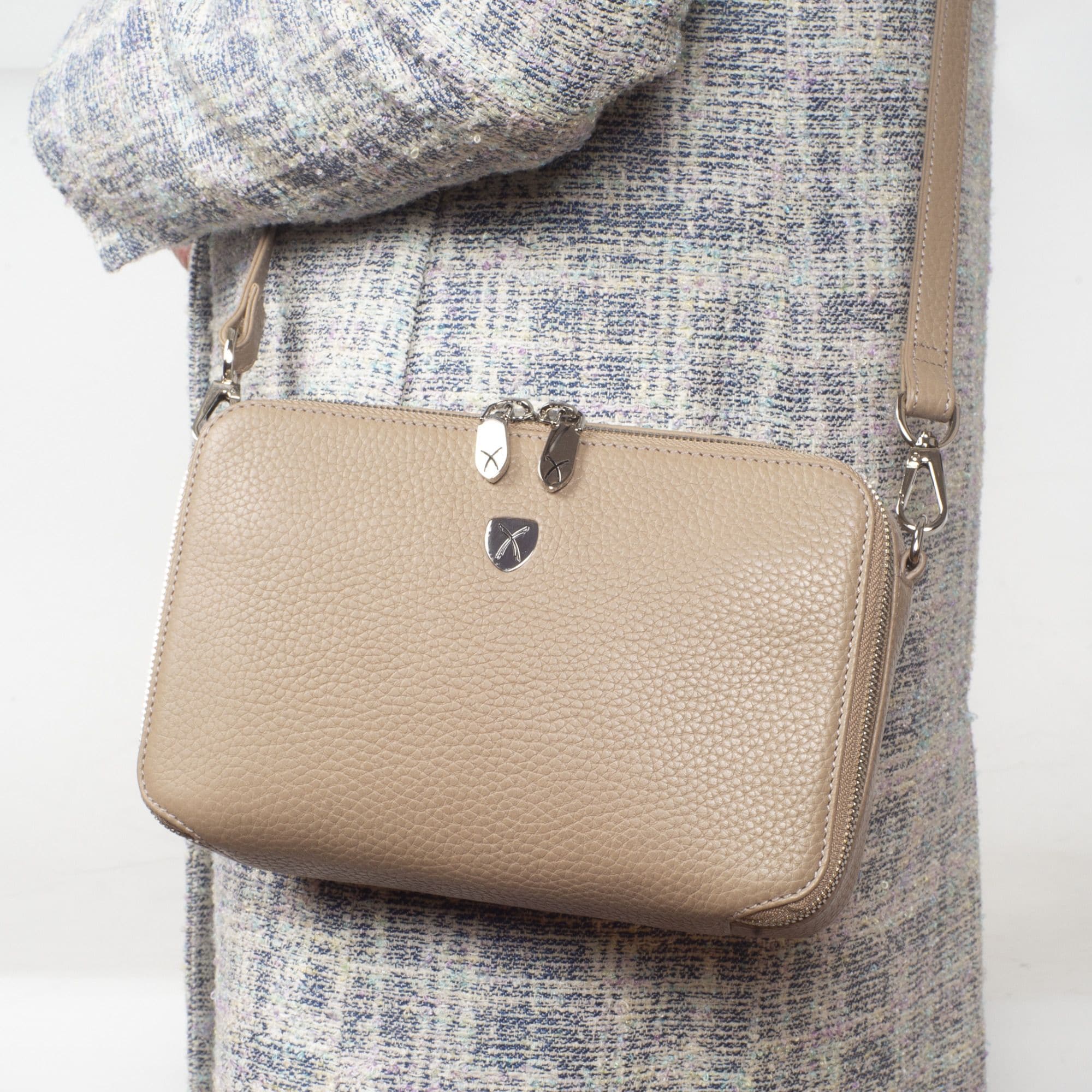 Handtasche leder beige Clearance